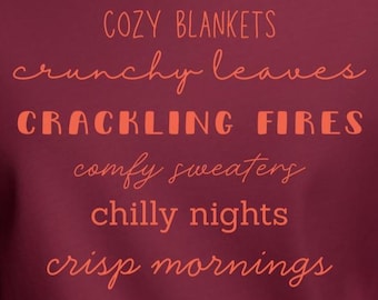 Sudadera acogedora de cuello redondo para otoño: mezcla de tejido medio-grueso, armario de otoño