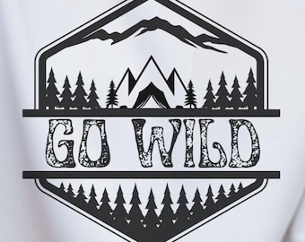 Sudadera Go Wild Adventure, sudadera acogedora para exteriores, amante de la naturaleza, camiseta de aventura