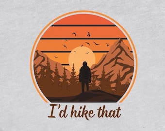 Sudadera acogedora para senderismo: Atardecer panorámico, ropa para actividades al aire libre