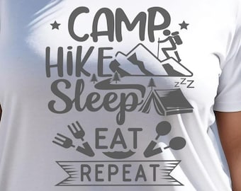 Camiseta Camp Hike: Aventura al aire libre, amantes de la naturaleza