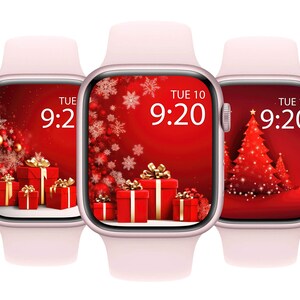 Pacchetto di sfondi natalizi per Apple Watch, quadrante Apple Watch, quadrante natalizio per Watch, sfondo natalizio, sfondi per Apple Watch