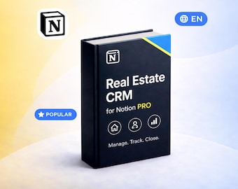 Real Estate CRM for Notion | Realtor Lead Tracker, Follow-Up Pipeline and Listing Manager | Real Estate Agent CRM Template