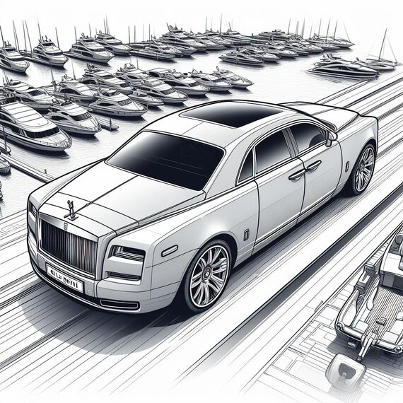 Rolls-Royce Boat Tail vector drawing