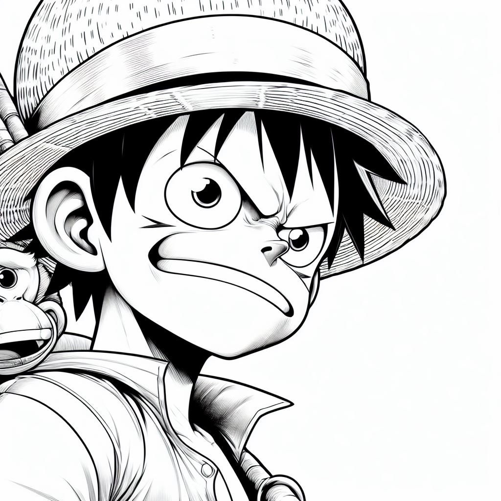 Monkey D. Luffy 20 Coloring Pages - Etsy UK