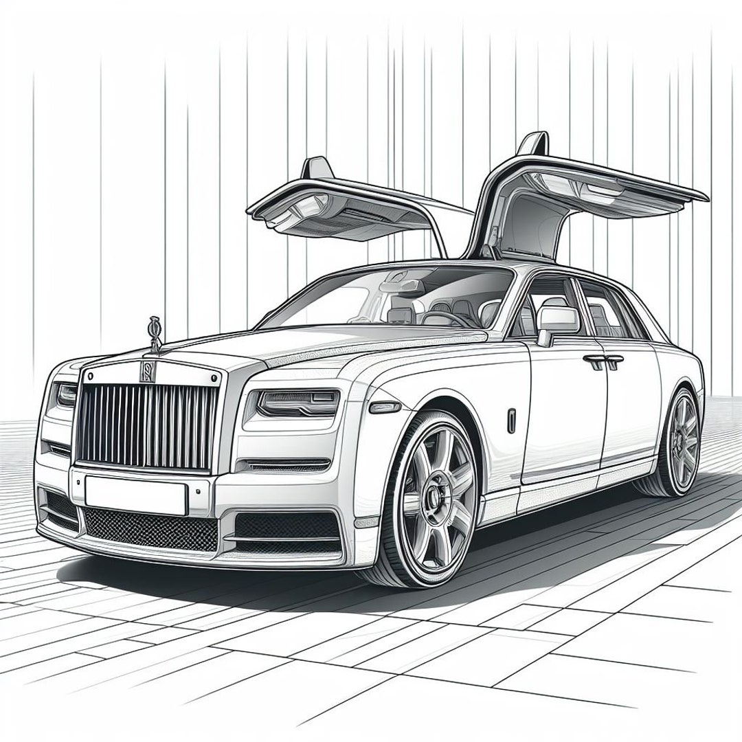 Rolls-Royce Boat Tail vector drawing
