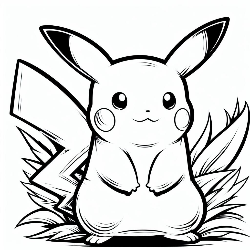 Pikachu , 20 Coloring Pages Etsy