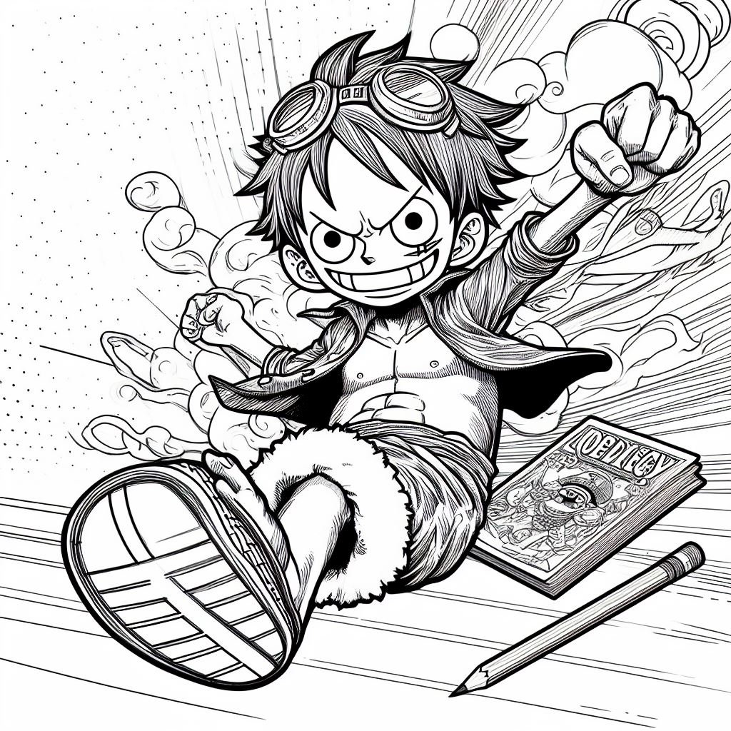 Monkey D. Luffy 20 Coloring Pages - Etsy UK