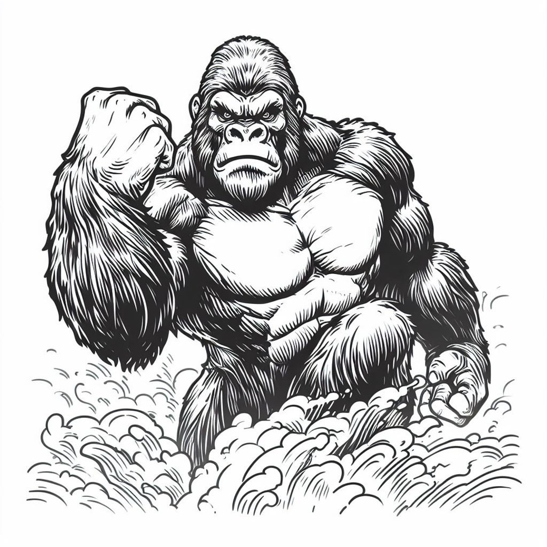 King Kong 20 Coloring Pages - Etsy