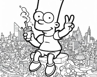Bart simpson 20 coloring pages