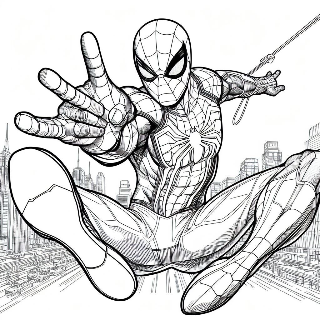 Spiderman 20 Coloring Pages - Etsy