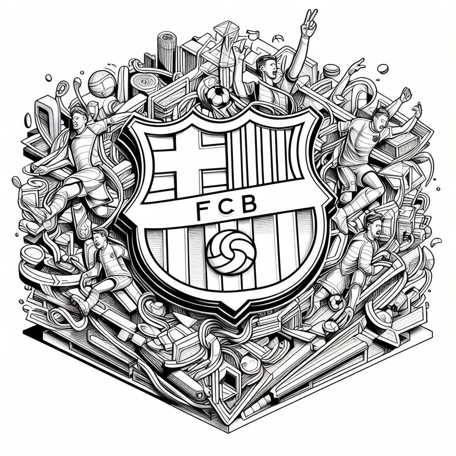 FC Barcelona Coloring Pages Etsy - Il 1588xN.5391343398 S59h 