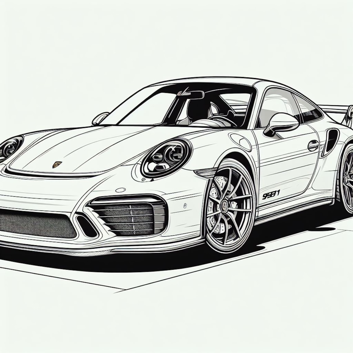 Porsche 911 20 Coloring Pages - Etsy