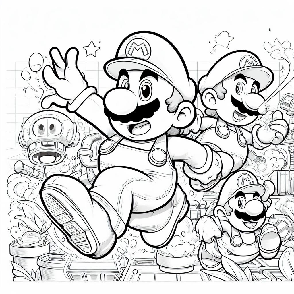 Super Mario Bros. Coloring Book Pages, 40 Printable Pages for Kids,  Birthday Parties, School Work, Past Time, Fun Activity, PDF -  Norway