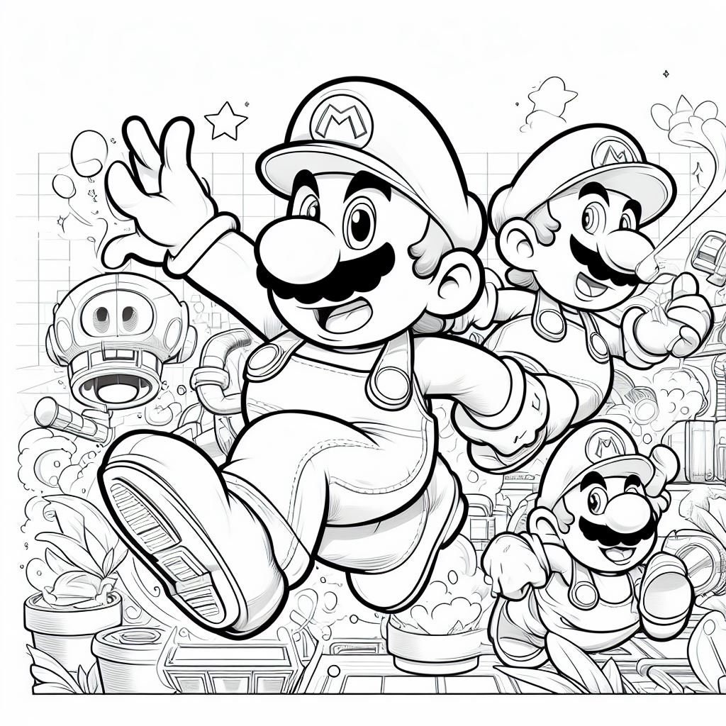 Super Mario Coloring Book : Funny Mario Brothers Coloring Books for Kids  And Adults (Paperback)