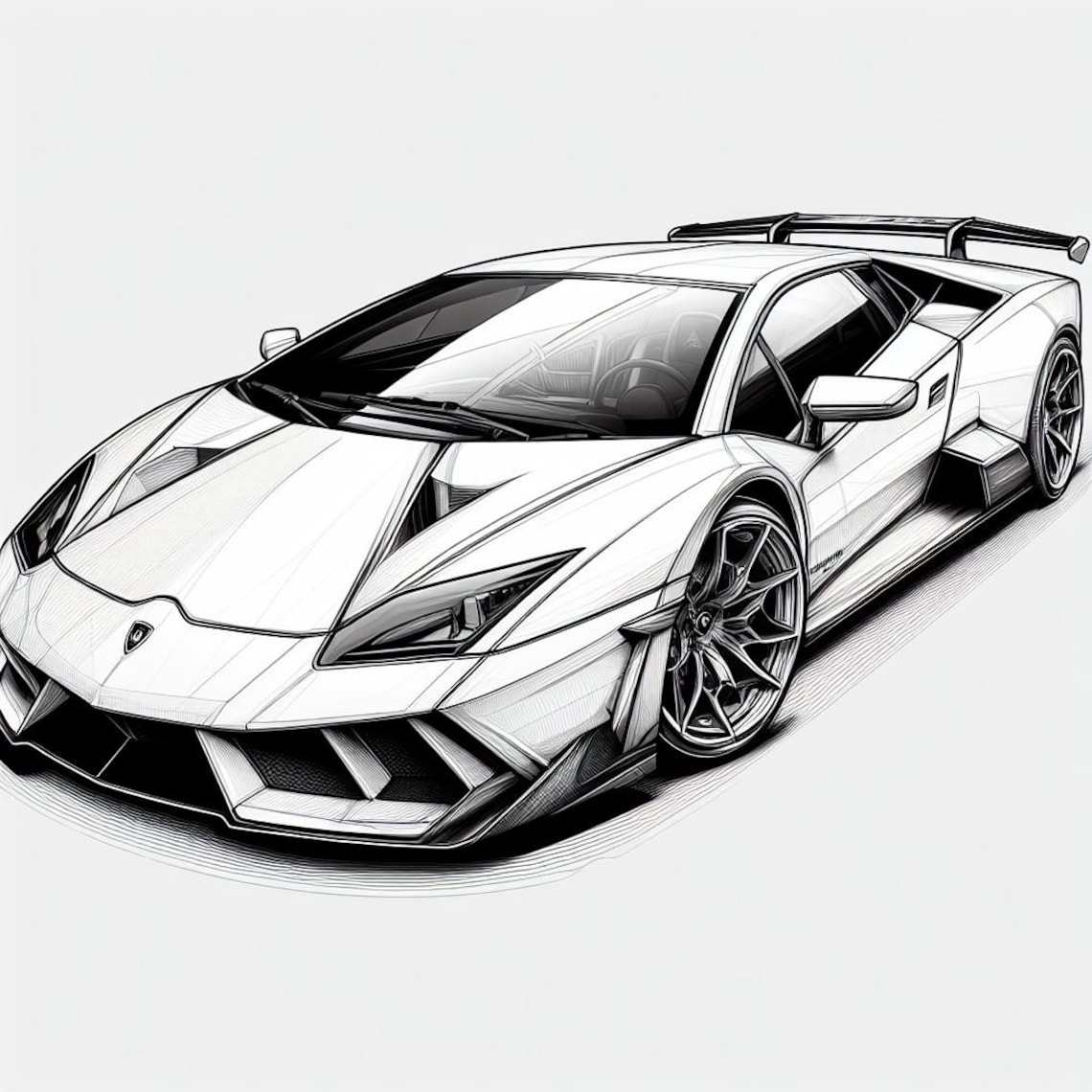 Lamborghini Diablo 20 Coloring Pages - Etsy
