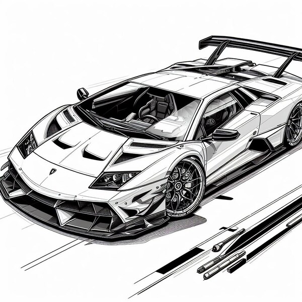 Lamborghini Diablo 20 coloring pages