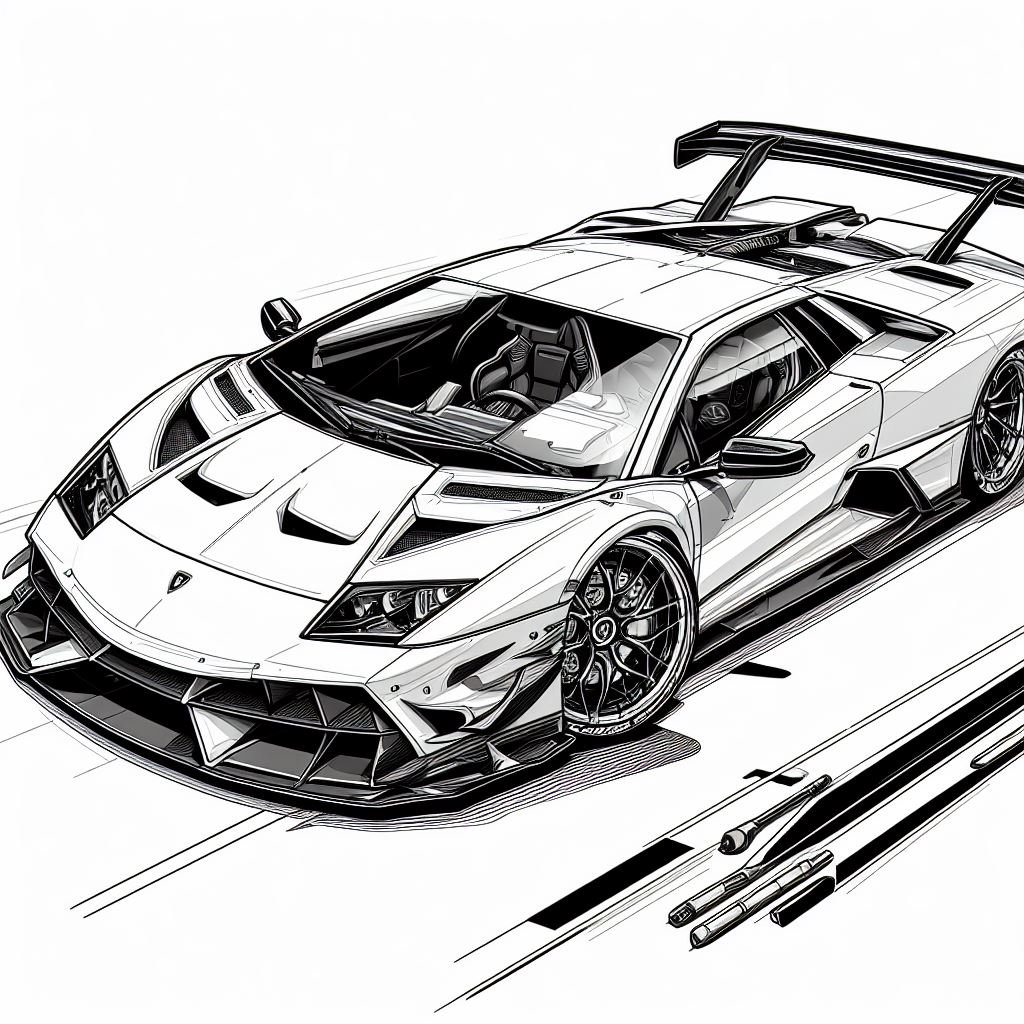 Lamborghini Diablo 20 Coloring Pages - Etsy