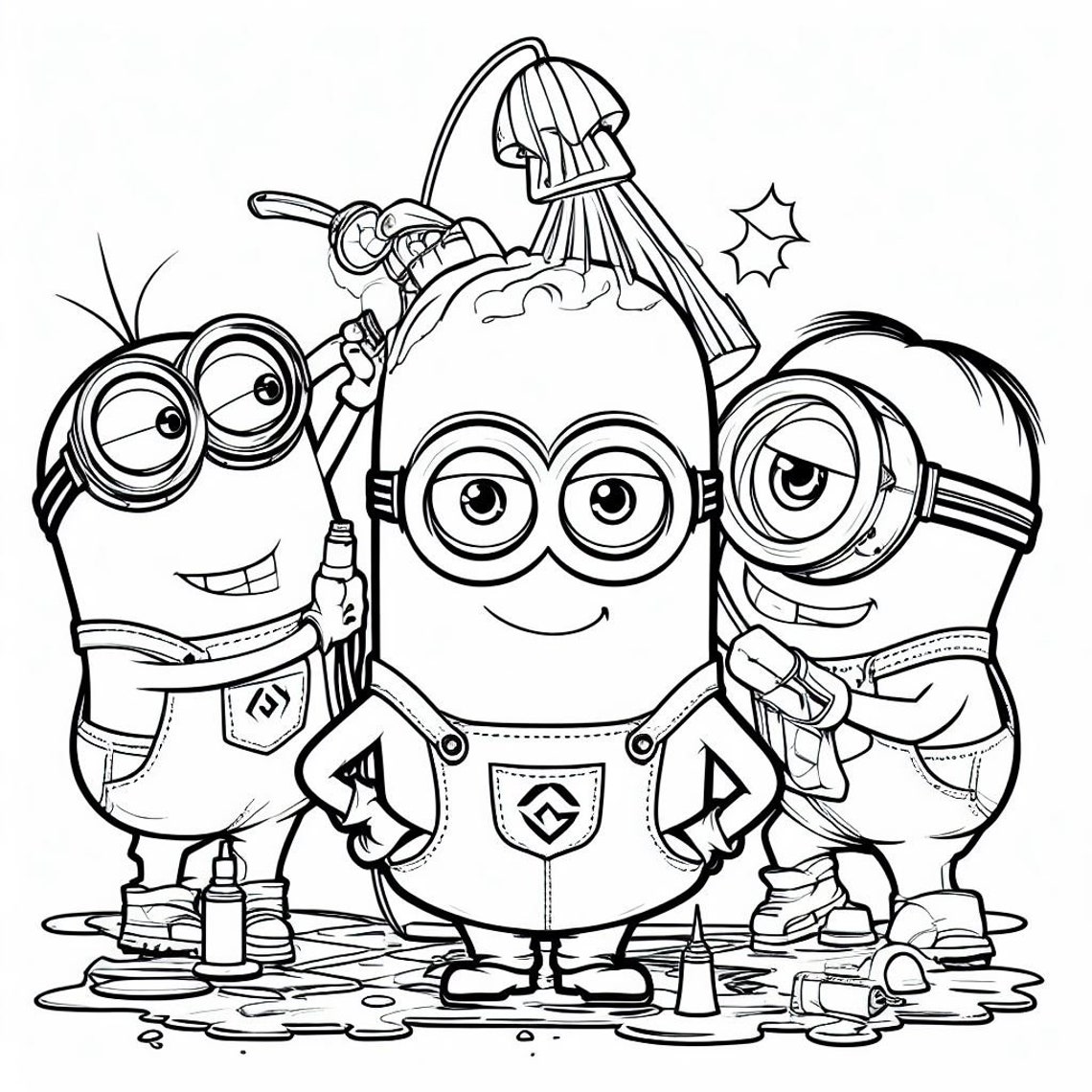 Minions 20 Coloring Pages Etsy