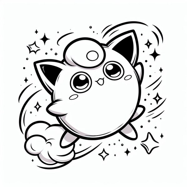 Jigglypuff, 20 coloring pages