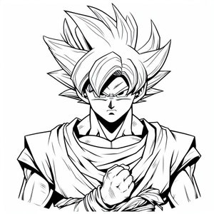 Drawings To Paint & Colour Dragon Ball Z - Print Design 070