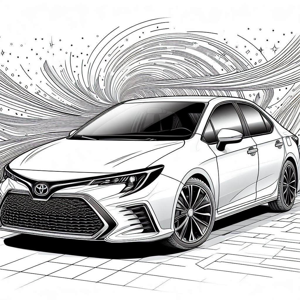 Toyota Corolla Coloring Pages - Etsy