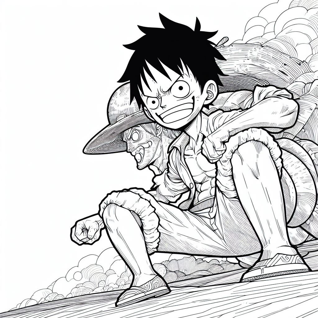 Monkey D. Luffy 20 Coloring Pages - Etsy UK