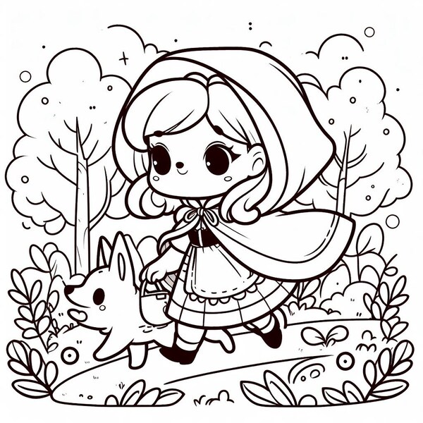 Little Red Riding Hood 20 coloring pages