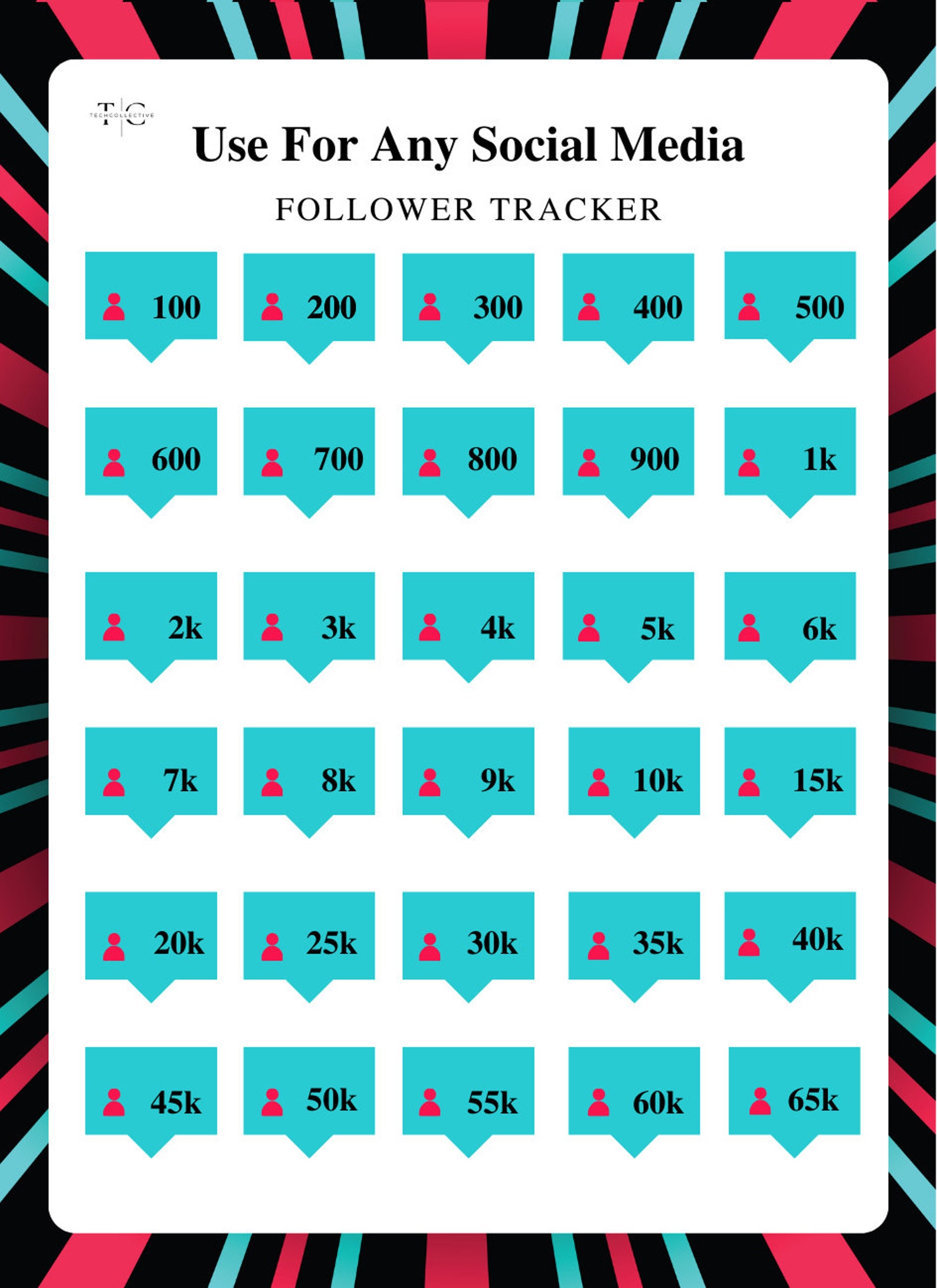 Digital Marketing and Editable Social Media Daily Growth Checklist ...