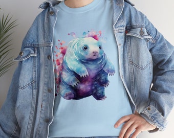 Cute Tardigrade Illustration Cotton Tee, Tardigrade Shirt, Cute Scientific Shirt, Science Biology T-Shirt, Scientific Tardigrades Design