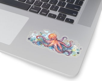 Octopus Sticker, Octopus Gift, Ocean Gift, Ocean Stickers, Octopus Illustration, Animal Keepsake for Phones, Laptops, Phone Cases