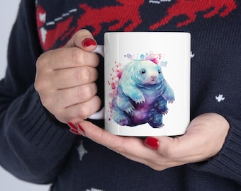 Schattig Tardigrade illustratie keramische mok, Tardigrade koffiemok, schattige wetenschappelijke mok, Science Biology Tea Cup, wetenschappelijke Tardigrades Design