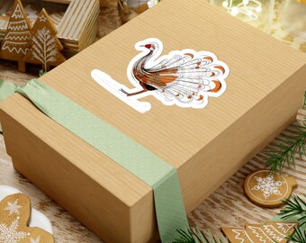 Adesivo tacchino, adesivo tacchino selvatico, adesivo del ringraziamento Regalo del ringraziamento, decorazione del ringraziamento, adesivo per uccelli, regalo per gli amanti degli uccelli Arte degli uccelli