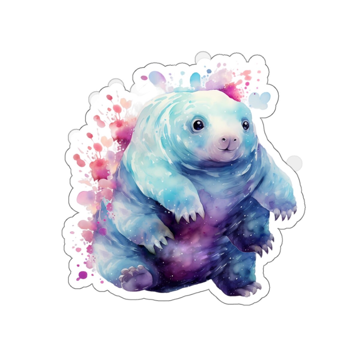 かわいいクマムシのイラストステッカー、クマムシステッカー、かわいい