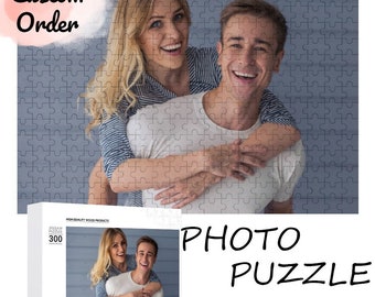 Personalised Photo Puzzle 300 to 1000 Pieces Custom Photo Jigsaw Puzzle Valentines Day Anniversary Christmas Gift for Couple Picture Puzzle