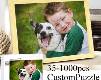 Personalized Photo Puzzle with Frame: Custom Wooden Jigsaw Puzzle