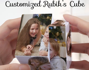 Custom Photo Rubik's Cube Personalized Picture Cube Photo Cube Puzzle Gift for Lover Friends Kids Creative Gift