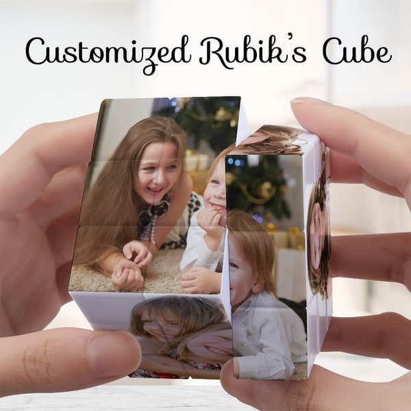 Custom Photo Rubik's Cube Personalized Picture Cube Photo Cube Puzzle Gift for Lover Friends Kids Creative Gift