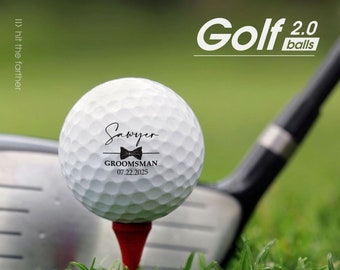 Personalisierter Trauzeuge Golfball: Personalisiertes Geschenk für den Junggesellenabschied
