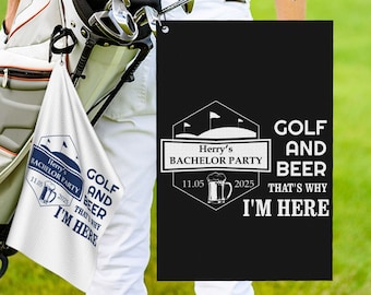 Personalized Microfiber Golf Towel: Bachelor Party Favor