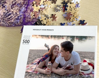 Personalized Photo Jigsaw Puzzle: Custom Wood Puzzle Gift