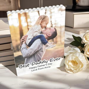 Personalized Father&#39;s Day Gift,Custom Photo Block,Building Brick Puzzle,Gift for Daddy,First Father&#39;s Day Gift,Unique Gift for Dad,Grandpa
