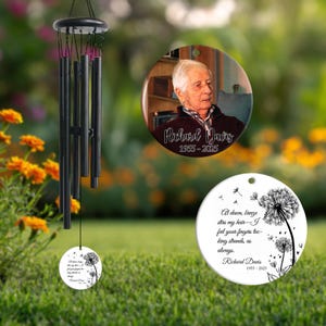 Personalized Memorial Wind Chime: Custom Sympathy Gift, Remembrance Keepsake