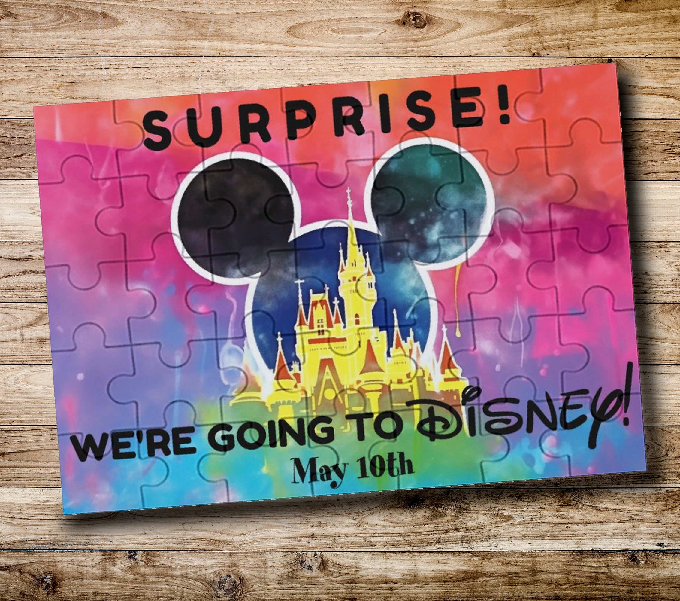 Personalized Surprise Disney Trip Puzzle,we're Going to Disney Personalized Surprise Disney Trip Puzzle,we're Going to Disney