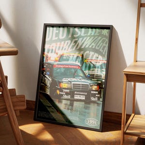 El legendario DTM | Ilustración automotriz | Impresión de deportes de motor ? Regalo para amantes de los coches | Decoración de pared