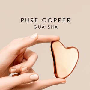 Pure Copper Gua Sha Tool - Facial Massager, Guasha Board for Face and Body Massage - Natural Beauty Ritual