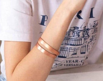 Pure Copper Magnetic Therapy Bracelet - Plain Brushed design