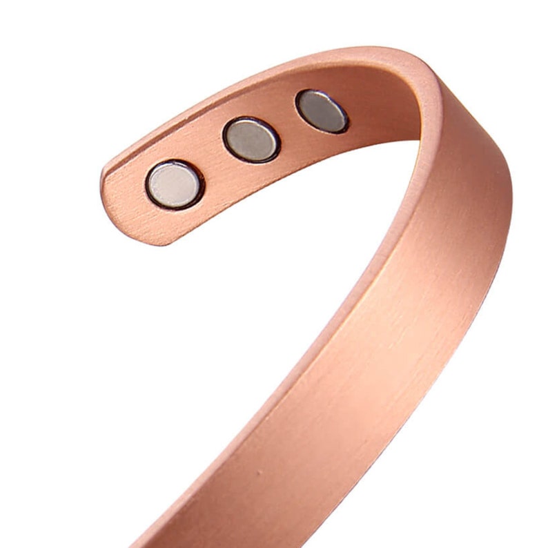 Pure Copper Therapy Bracelet Plain Brushed Design Etsy