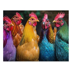 Barnyard Chickens 500-Piece Jigsaw Puzzle - Family-Friendly, Made In USA, Full Color Interlocking - View #8
