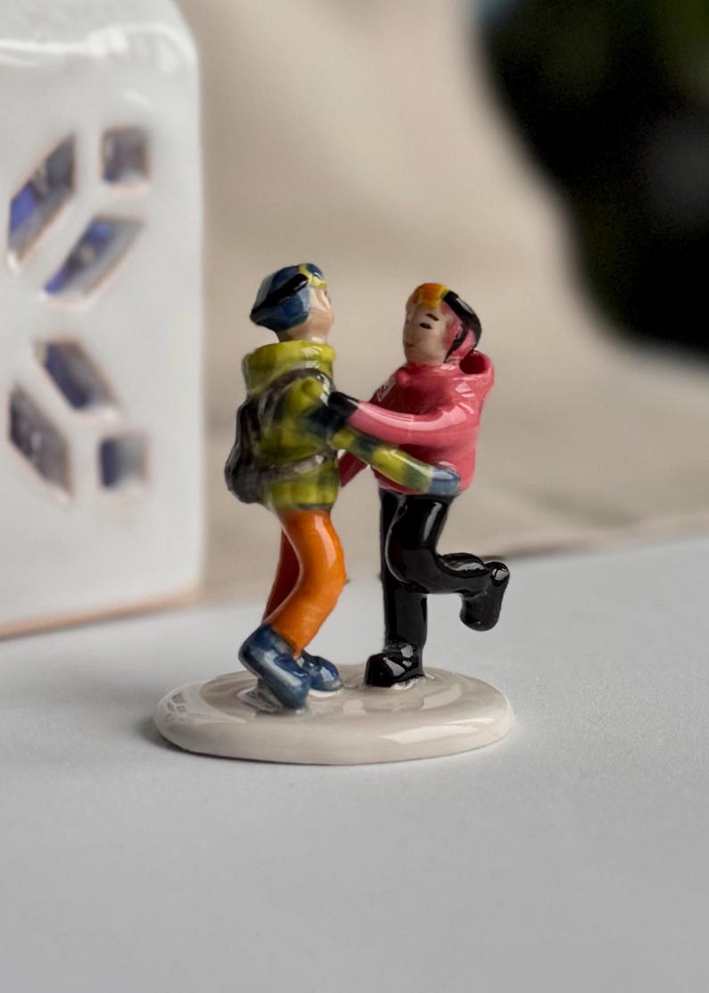 Unique wedding or anniversary gift customized ceramic figurine handmade to order