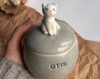 Pet urn for ashes custom, personalized pet urn ceramic, dog urn for ashes, cat urn memorial, pet loss gift, cremation urn, pet memorial box